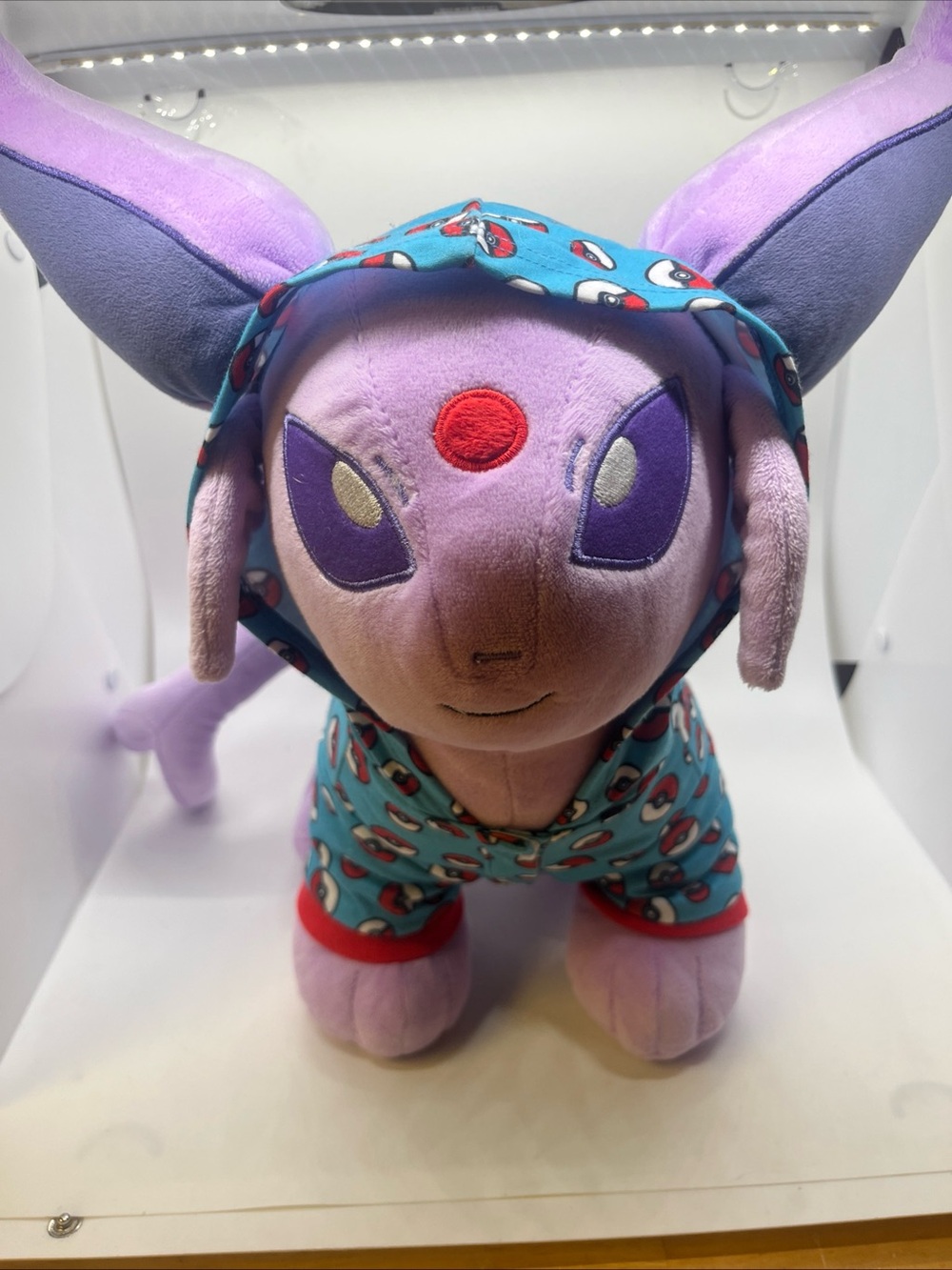 Build-A-Bear Workshop Pokémon Espeon Plush w/ Poké Ball Pajamas And Sound